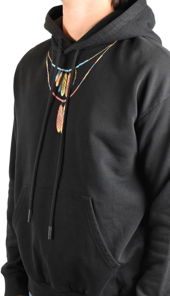 26SS 마르셀로 불론 스웨터 CMBB040C99FLE002 BLACK - MARCELO BURLON