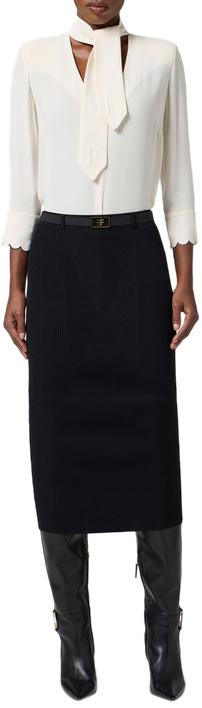 25FW 엘리자베타프랜치 탑 CA08956E2DZ9 WHITE - ELISABETTA FRANCHI