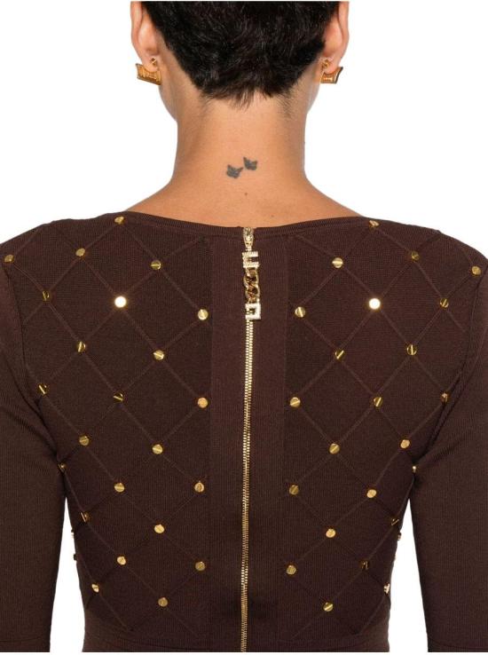 25FW 엘리자베타프랜치 미디 원피스 AM26S57E2EA3 BROWN - ELISABETTA FRANCHI