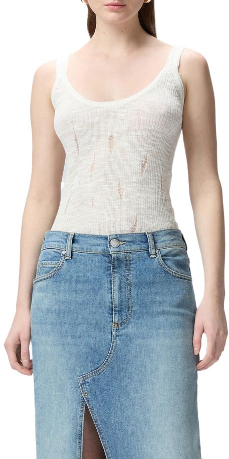 25SS 핑코 민소매 티셔츠 105143A2LPZ05 WHITE - PINKO