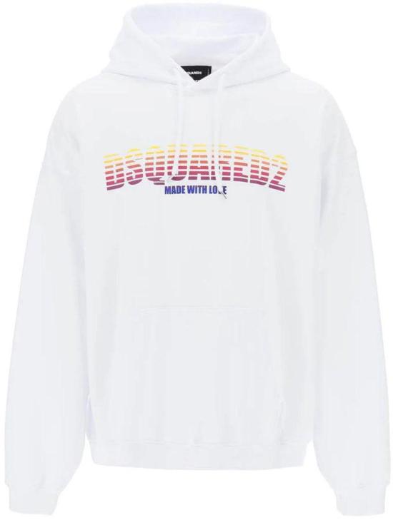  디스퀘어드2 후드 티셔츠 S71GU0655S25551100 WHITE