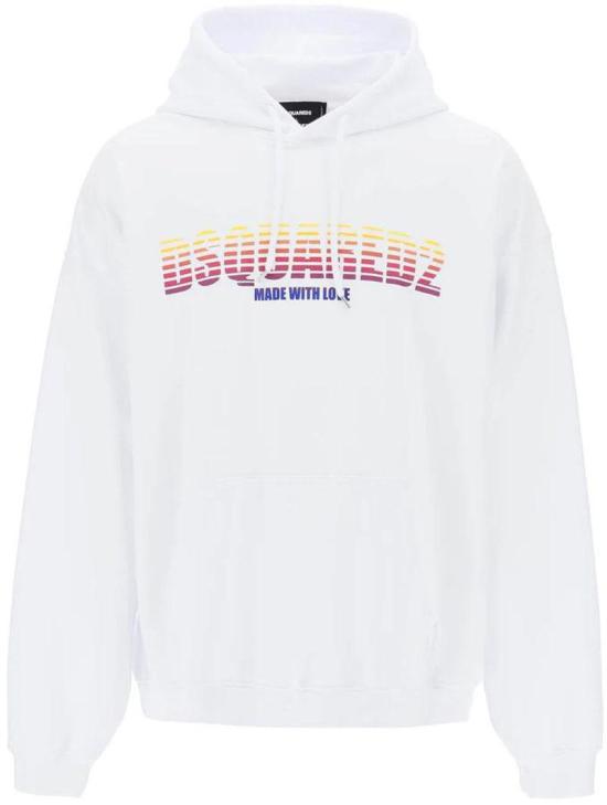  디스퀘어드2 후드 티셔츠 S71GU0655S25551100 WHITE