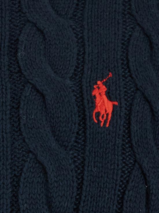 26FW 폴로 랄프로렌 로고 자수 케이블 니트 스웨터 710775885001 Blu - POLO RALPH LAUREN