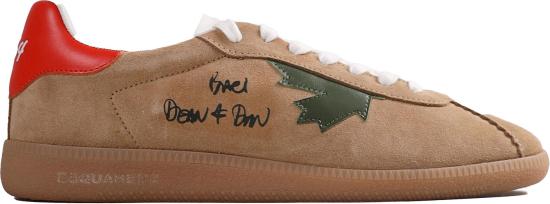 26SS 디스퀘어드2 스니커즈 LACEUPLOWTOPSNEAKERSTAUPEMUSCHIOARANCIONE