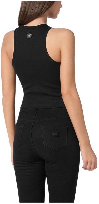 25SS 필립 플레인 민소매 티셔츠 SAECWTK3567PJY002N02 BLACK - PHILIPP PLEIN