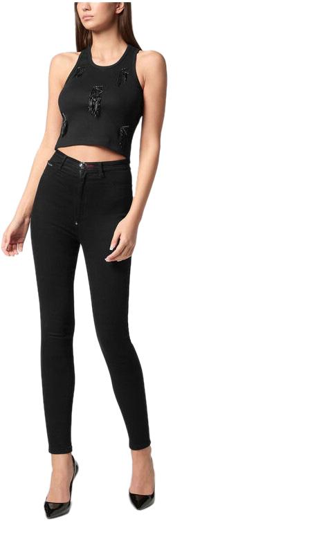 25SS 필립 플레인 민소매 티셔츠 SAECWTK3567PJY002N02 BLACK - PHILIPP PLEIN