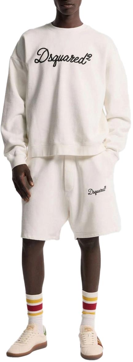26SS 디스퀘어드2 시그니처 릴렉스 핏 쇼츠 S74MU0969D25029100 WHITE - DSQUARED2