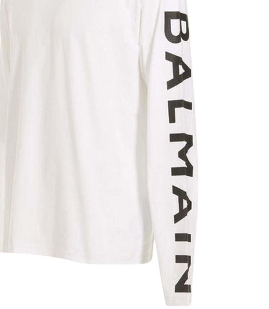  발망 긴팔 티셔츠 YH1EK035BB15GAB WHITE - BALMAIN