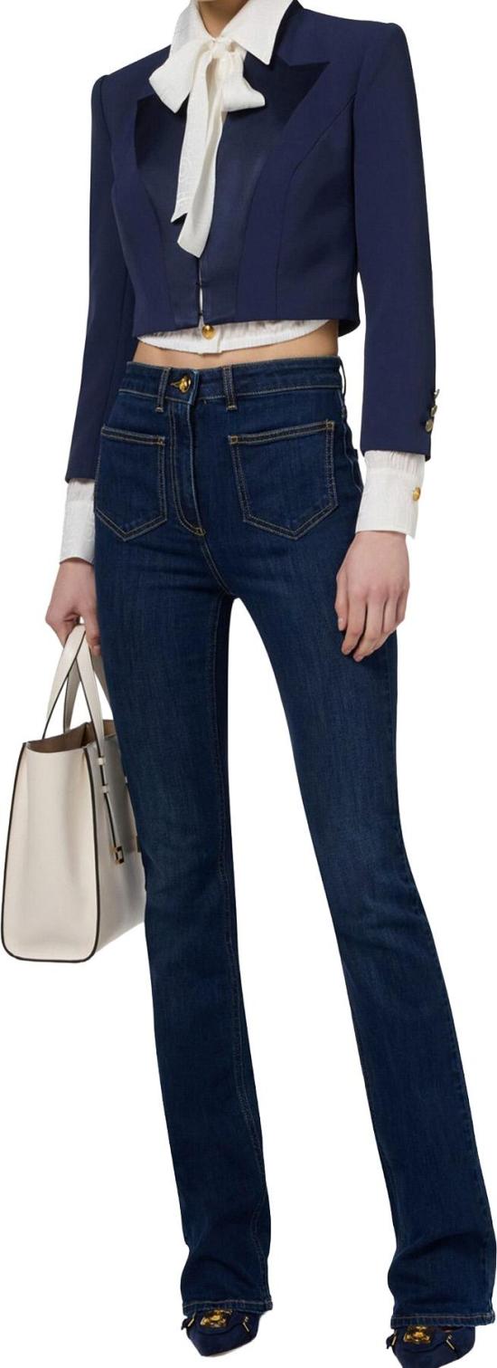 25SS 엘리자베타프랜치 데님 팬츠 PJ74S46E2V380104 BLUE - ELISABETTA FRANCHI