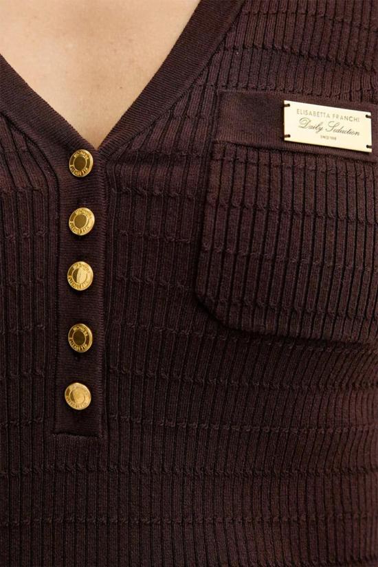 26SS 엘리자베타프랜치 니트웨어 MK86B61E2644 BROWN - ELISABETTA FRANCHI