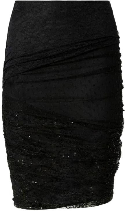 25FW 핑코 미디 스커트 105584A2T5Z99 BLACK