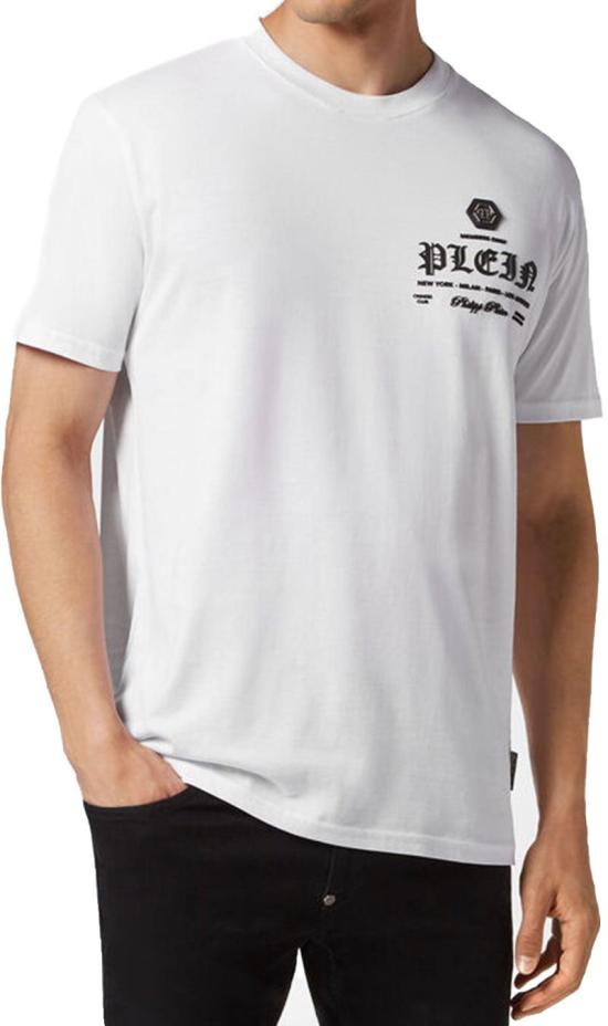  필립 플레인 반팔 티셔츠 SADCMTK6842PJY002N01 WHITE - PHILIPP PLEIN