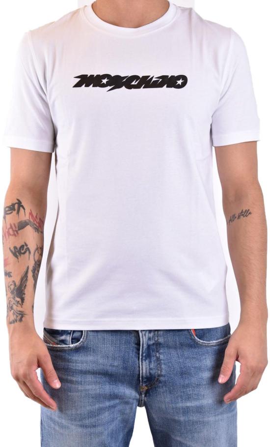  모스키노 반팔 티셔츠 A071820391001 WHITE - MOSCHINO