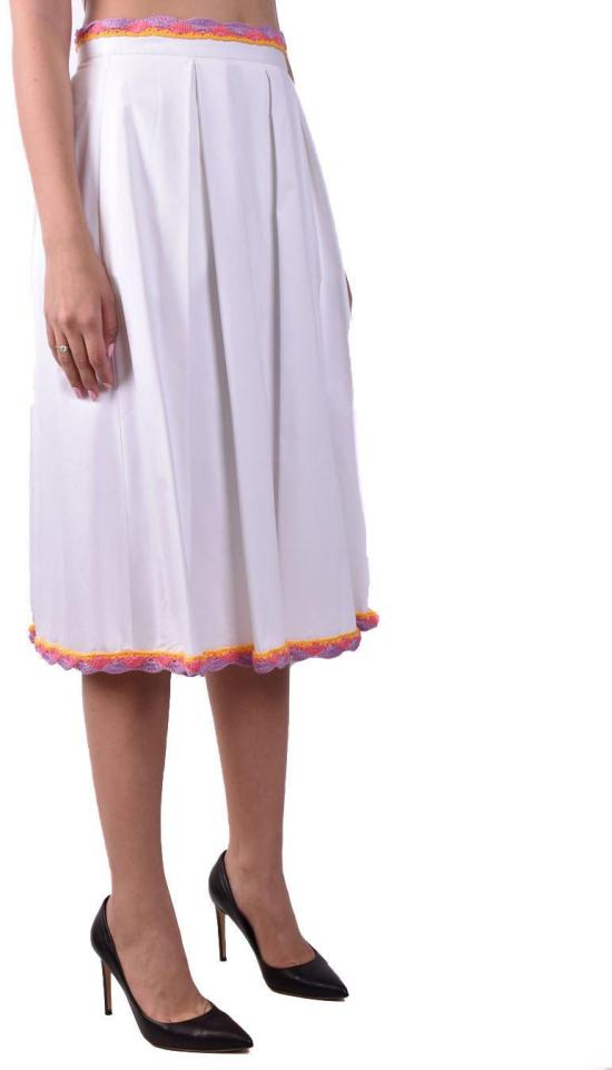 모스키노 미디 스커트 A012305291001 WHITE - MOSCHINO