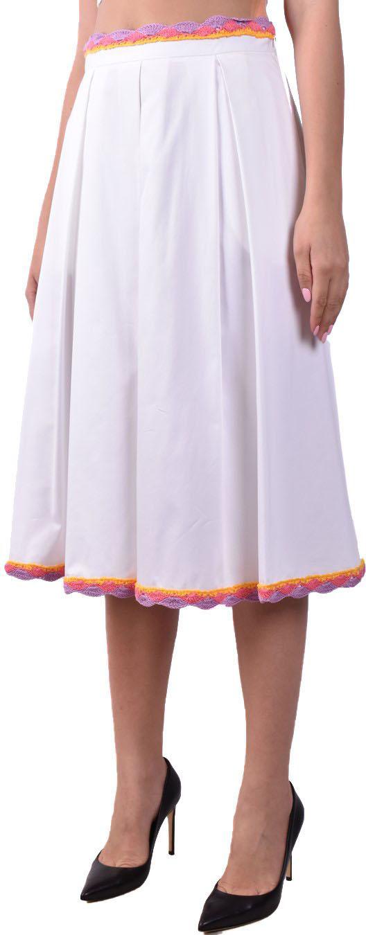  모스키노 미디 스커트 A012305291001 WHITE - MOSCHINO