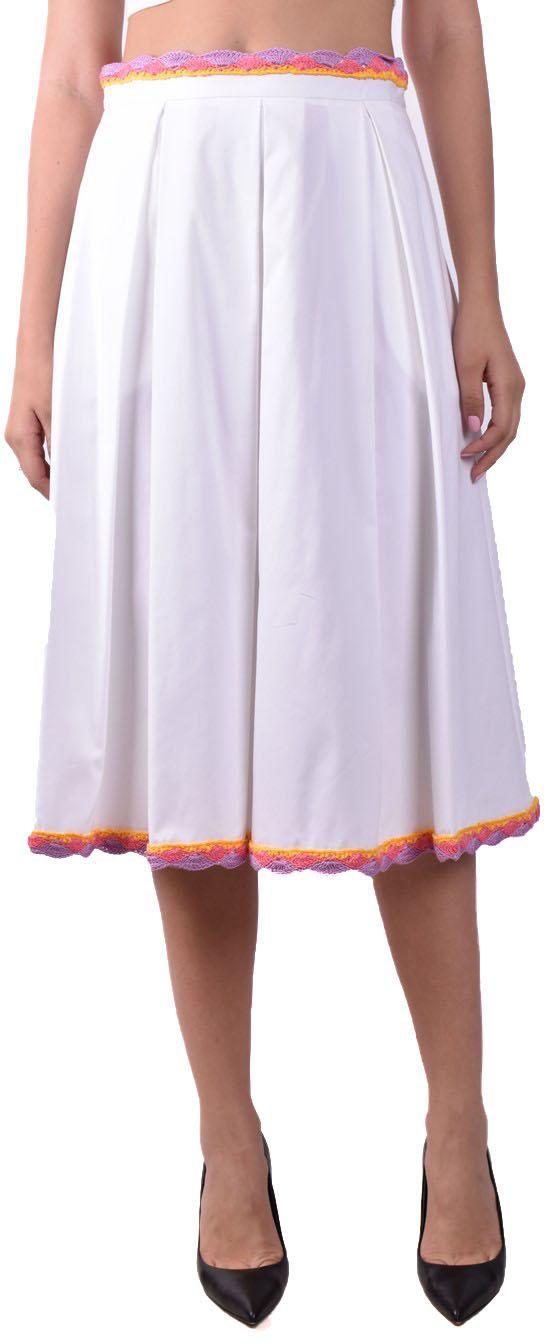  모스키노 미디 스커트 A012305291001 WHITE - MOSCHINO