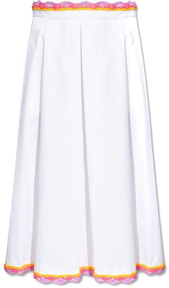  모스키노 미디 스커트 A012305291001 WHITE
