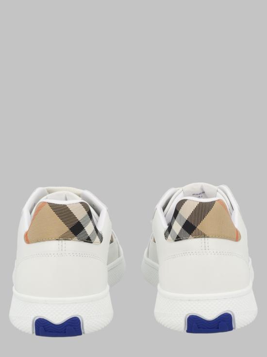 26FW 버버리 레더 체크 테라스 스니커즈 8108649 A1464 WHITE - BURBERRY