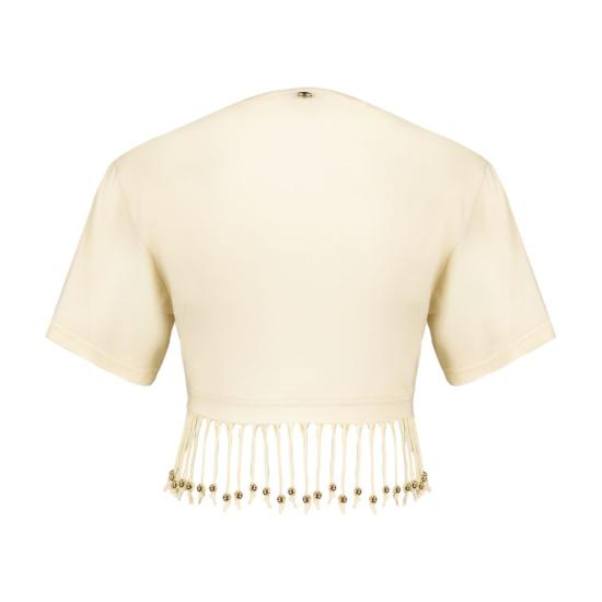 26FW 파코라반 반팔 티셔츠 26AJTE087CO0534 P733 ivory - PACO RABANNE