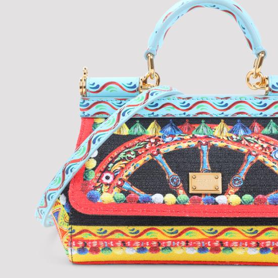 26FW 돌체앤가바나 SICILY 시실리 스몰 핸드백 BB7116 B0816 HV6CK CARRETTO FLD - DOLCE & GABBANA