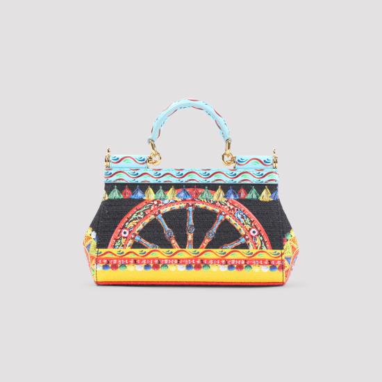 26FW 돌체앤가바나 SICILY 시실리 스몰 핸드백 BB7116 B0816 HV6CK CARRETTO FLD - DOLCE & GABBANA