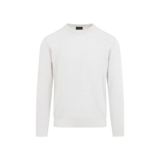26FW 브리오니 스웨터 UMQ90L OCK12 9790 BEIGE WHITE - BRIONI