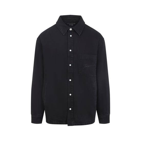 26FW 자크뮈스 라 슈미즈 불랑제 퍼프 오버셔츠 OUM00115AD00019 990 BLACK - JACQUEMUS