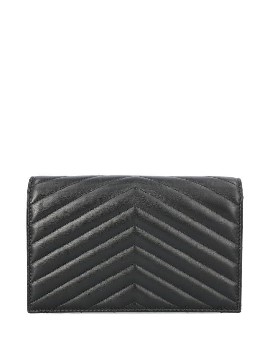 26FW 생로랑 램스킨 소재의 카산드라 마틀라쎄 엔벨로프 체인 지갑 857605 AAA441000 BLACK - SAINT LAURENT