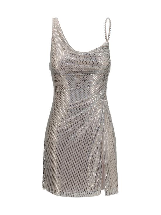 26FW 셀프 포트레이트 원피스 PF26041SCH CHAMPAGNE SILVER