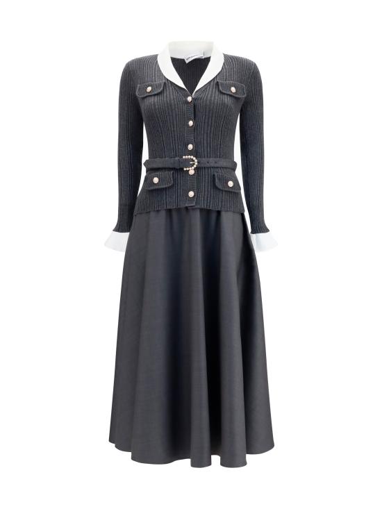26FW 셀프 포트레이트 원피스 PF26131MAGR GREY