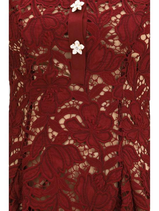 26FW 셀프 포트레이트 원피스 PF26111SABU BURGUNDY BORDEAUX - SELF PORTRAIT