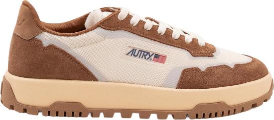 26FW 오트리 WILDPACE 로우 스니커즈 립스탑 나일론 가죽 LDLMAK13 BROWN