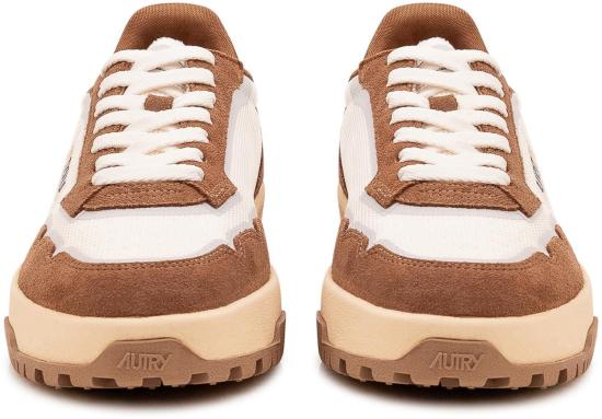 26FW 오트리 WILDPACE 로우 스니커즈 립스탑 나일론 가죽 LDLMAK13 BROWN - AUTRY