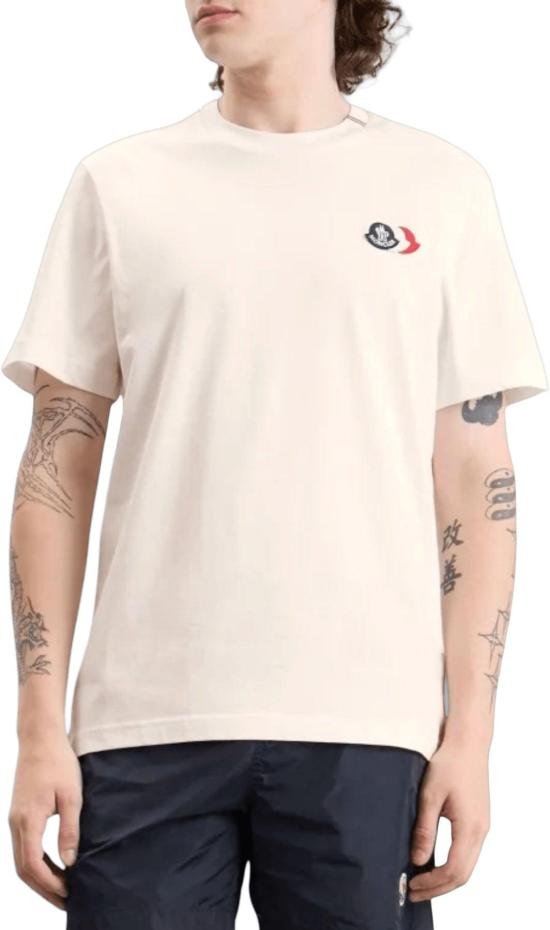 26FW 몽클레어 반팔 티셔츠 MONCLER8C0004089B8Q034LOGOTSHIRTWHITE - MONCLER
