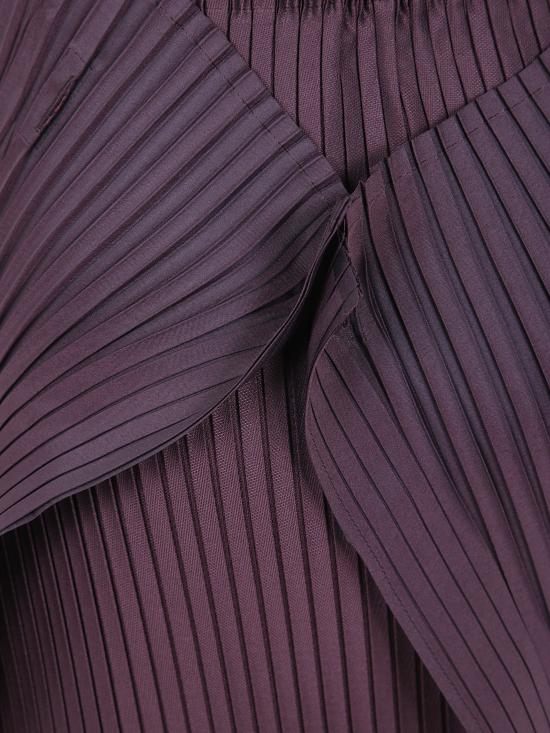 26SS 이세이 미야케 롱 스커트 IM66FG784 85 BURGUNDY - ISSEY MIYAKE