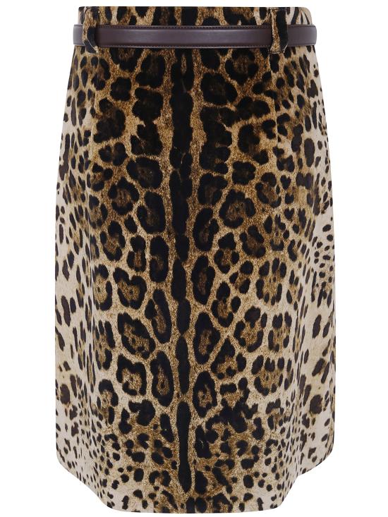 26FW 막스마라 스튜디오 미디 스커트 2626106011600 001 LEOPARD - MAX MARA STUDIO