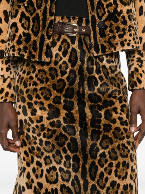 26FW 막스마라 스튜디오 미디 스커트 2626106011600 001 LEOPARD - MAX MARA STUDIO