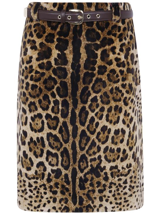 26FW 막스마라 스튜디오 미디 스커트 2626106011600 001 LEOPARD