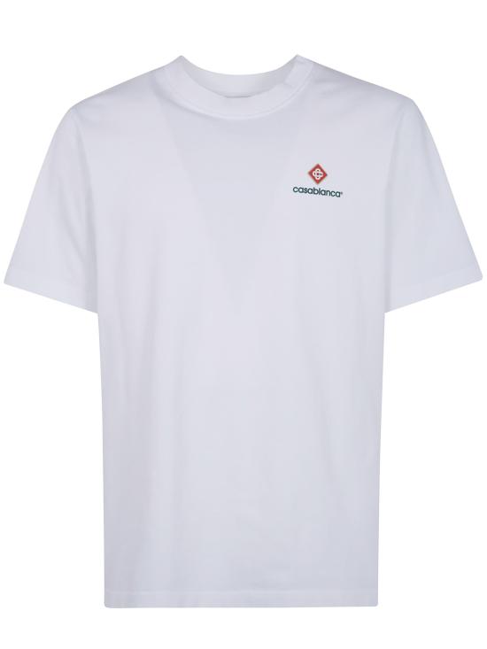 26FW 카사블랑카 반팔 티셔츠 M PF26 JTS 001 11 WHITE