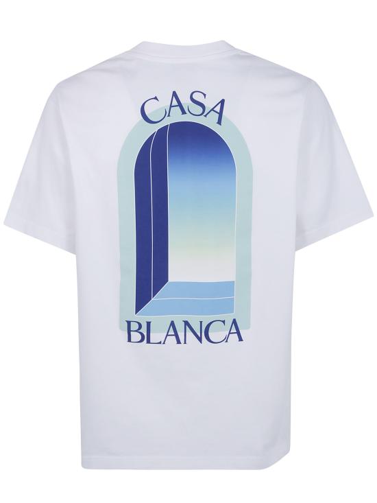 26FW 카사블랑카 반팔 티셔츠 M PF26 JTS 001 14 WHITE - CASABLANCA