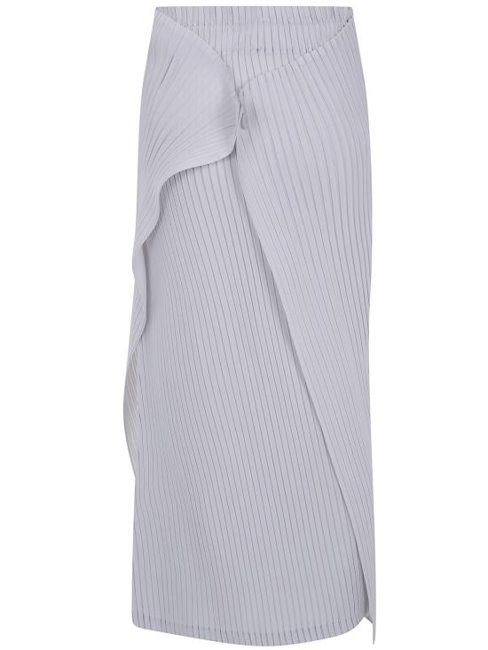26SS 이세이 미야케 롱 스커트 IM66FG784 11 LIGHT GRAY - ISSEY MIYAKE