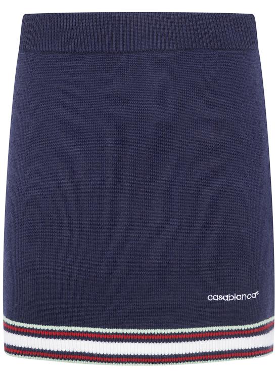 26FW 카사블랑카 숏 스커트 W PF26 KW 1029 01 NAVY
