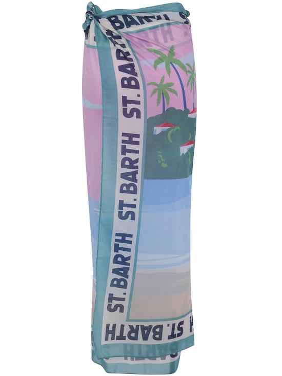 26SS 세인트바쓰 비치용품 TAIT001 09742L SILK VOILE ST BARTH POSTCARD 21 - MC2 SAINT BARTH