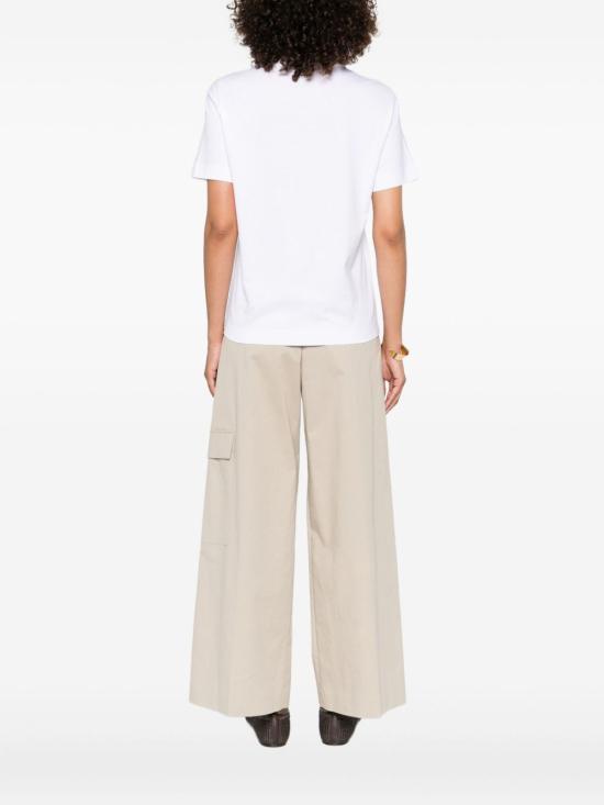 26SS 브루넬로 쿠치넬리 샤이니 탭 코튼 저지 티셔츠 M0T81EC710 C6159 Bianco - BRUNELLO CUCINELLI