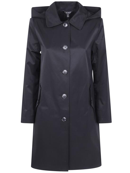 26FW 랄프 로렌 발수 코튼 후디드 코트 297967121 099 001 BLACK