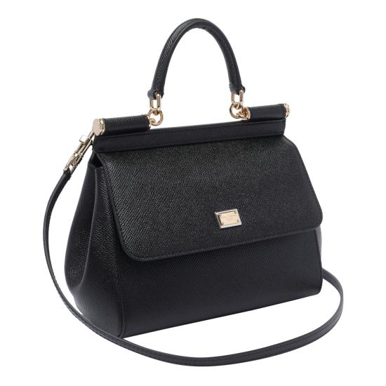 26FW 돌체앤가바나 미디움 시실리 핸드백 BB6003 B100180999 Black - DOLCE & GABBANA