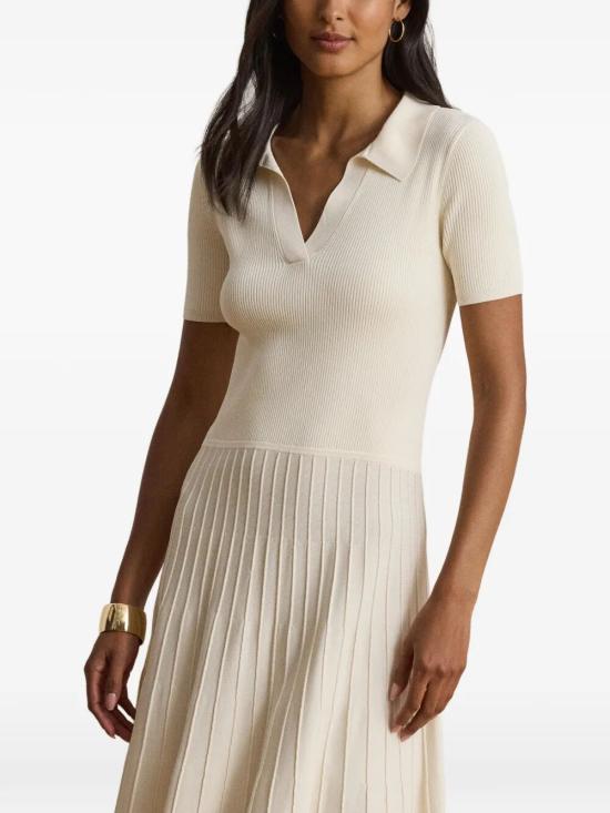 26FW 랄프 로렌 미디 원피스 200P14049 003 MASCARPONE CREAM - RALPH LAUREN