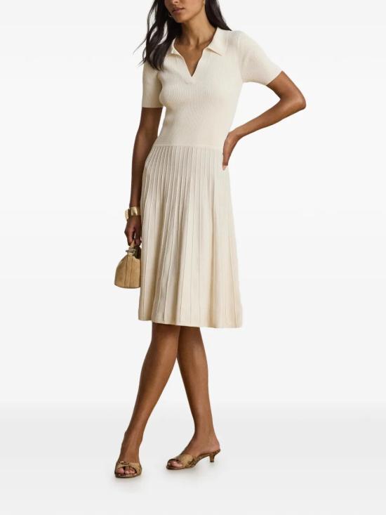 26FW 랄프 로렌 미디 원피스 200P14049 003 MASCARPONE CREAM - RALPH LAUREN