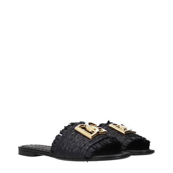 26SS 돌체앤가바나 라피아 브레이드 슬리퍼 CQ0646AN2178B956 - DOLCE & GABBANA