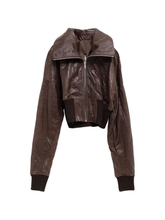 26FW 릭 오웬스 가죽 자켓 RP02F5714 LBE 84 GREASE - RICK OWENS